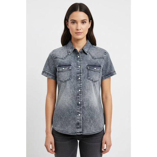 Roper Short Sleeve Denium Button up