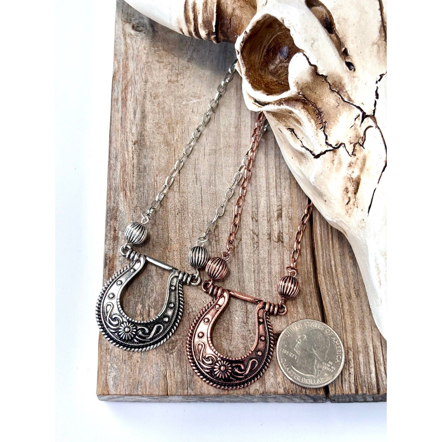 Western Horseshoe Pendant Necklace