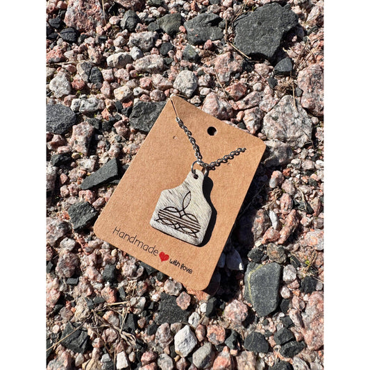 Twisted Iron Wholesale - Cowhide Boot Stitch Necklace