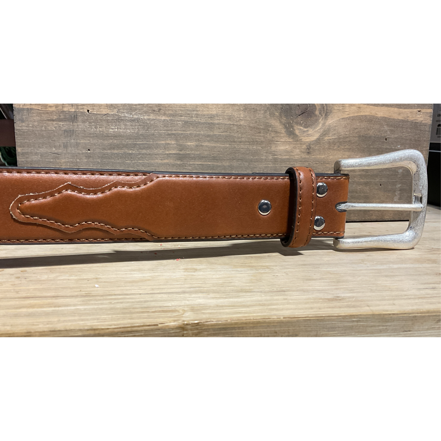 Nocona Men’s Belt, Brown Point Billet Leather- N2450402