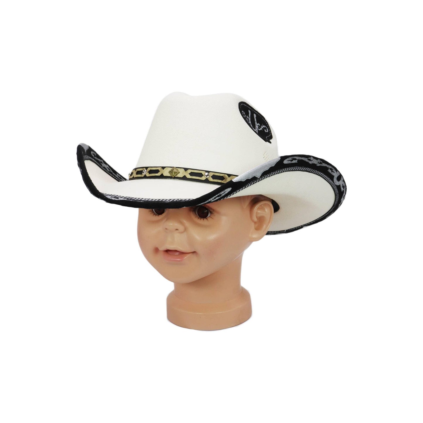 Cap Zone - Kids Rodeo Faux Suede Trim Cutter Cowboy Hat
