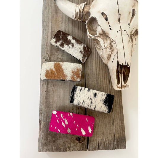 Western Hair On Cowhide Hair Clip Barrette