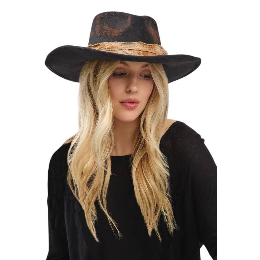 Distress Vintage Shapable Fedora Cowboy Hat MH0238