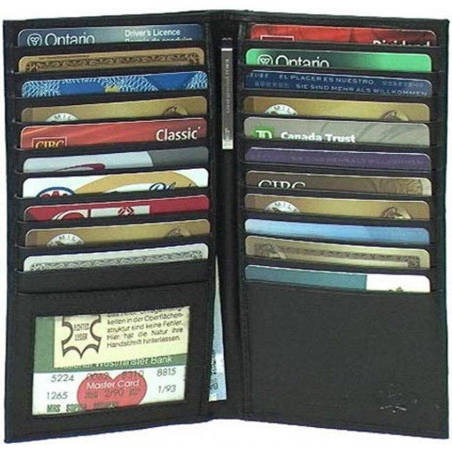 Genuine Leather Coat/Breast Wallet RFID Black, Brown 4506