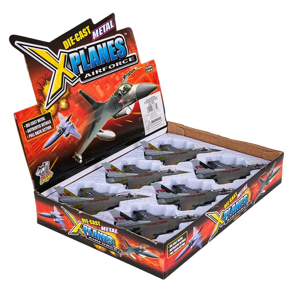 6" DIE-CAST PULL BACK F-16 FIGHTING FALCON