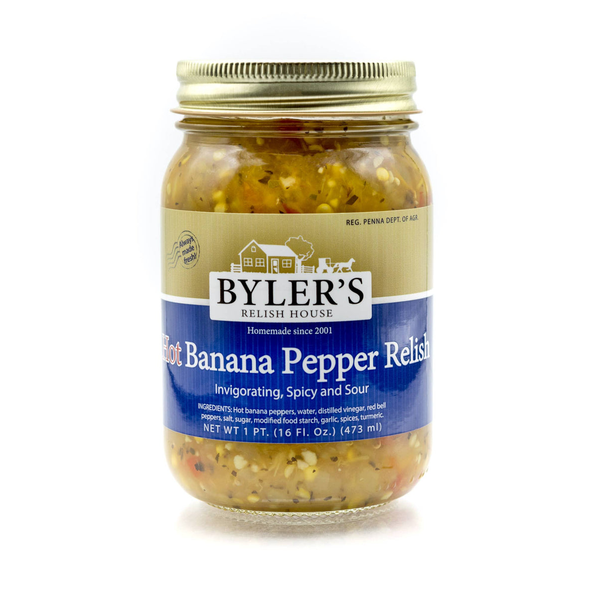Byler's Hot Banana Pepper Relish, 16 Fl. Oz