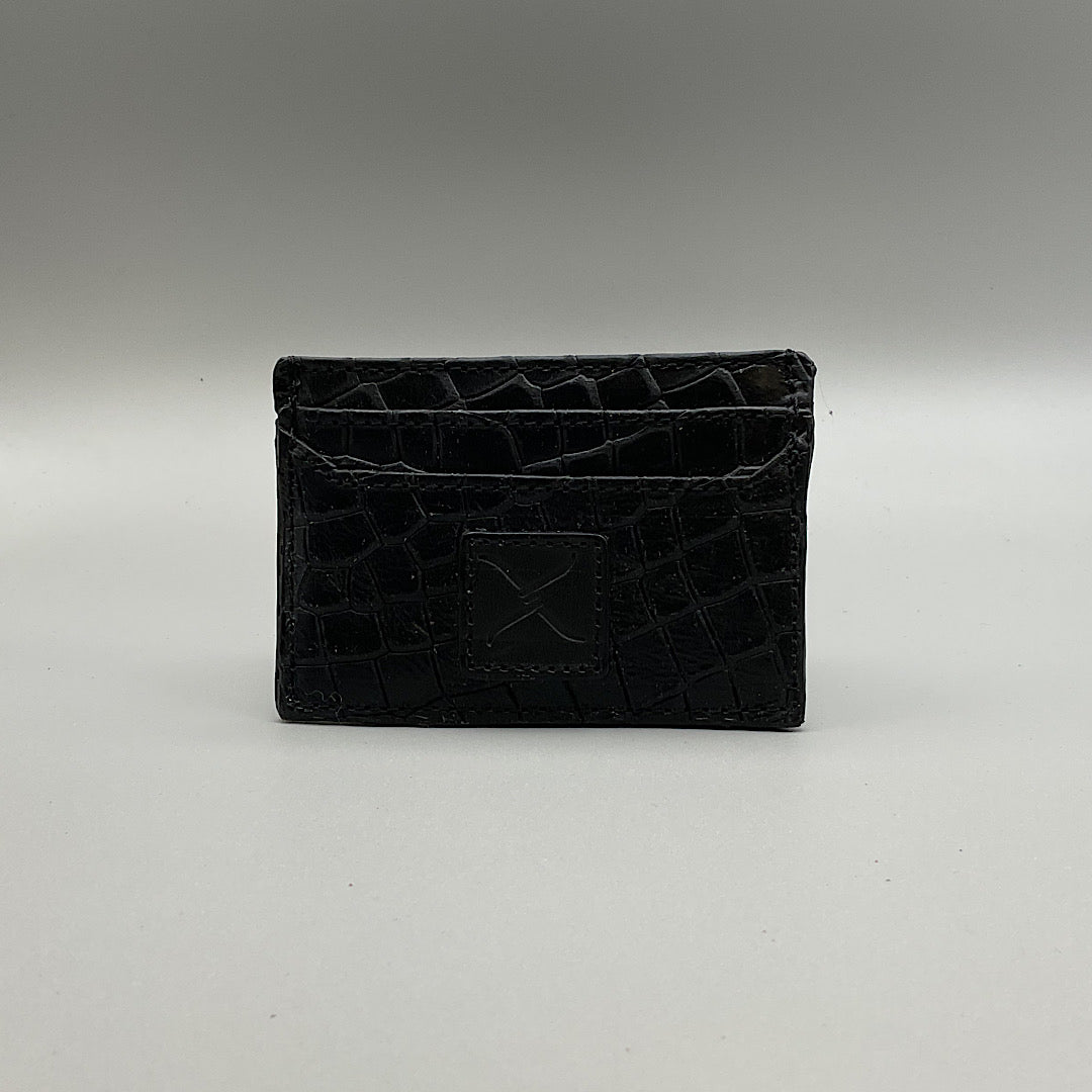 Twisted X - Black Gator Print Leather Men’s Card Holder TXMC-3