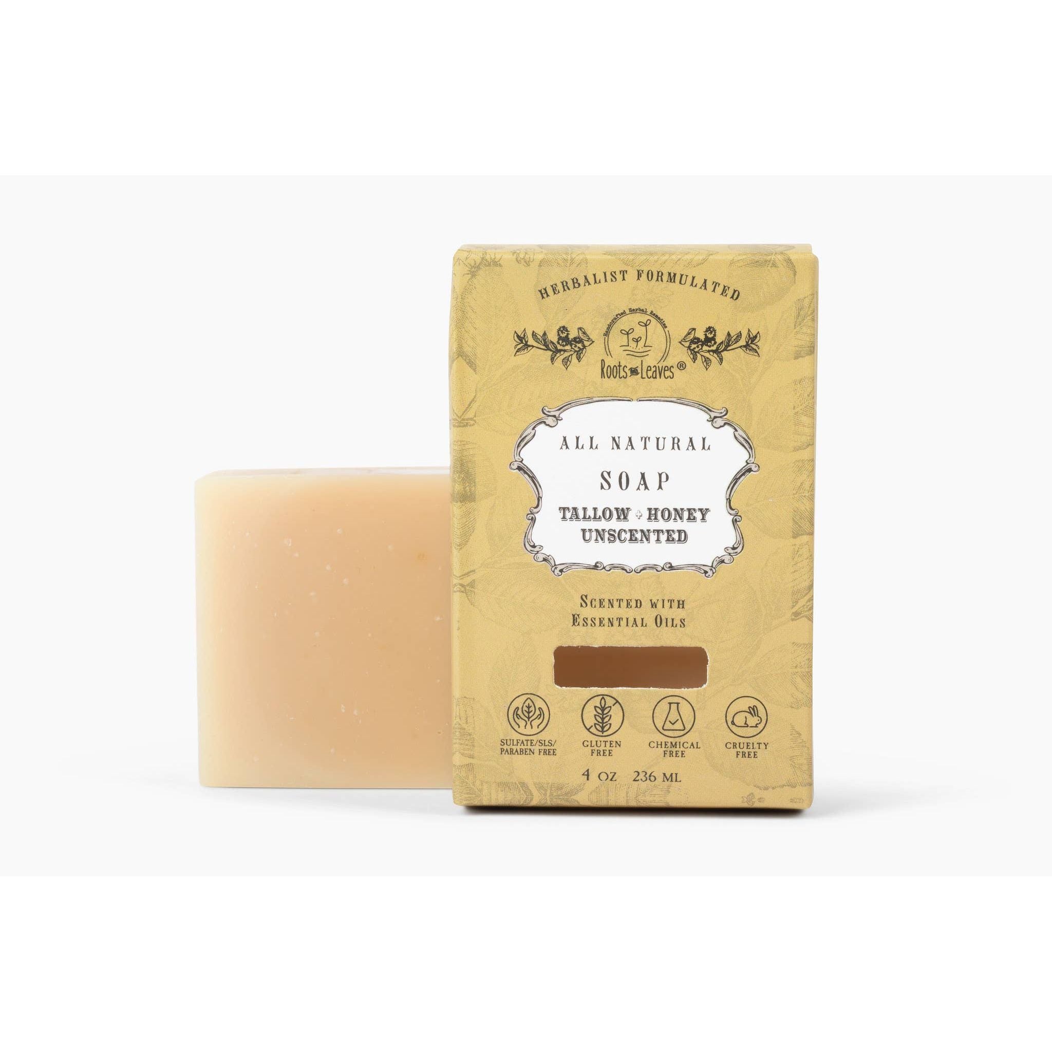 Organic TALLOW+HONEY Unscented Bar Soap
