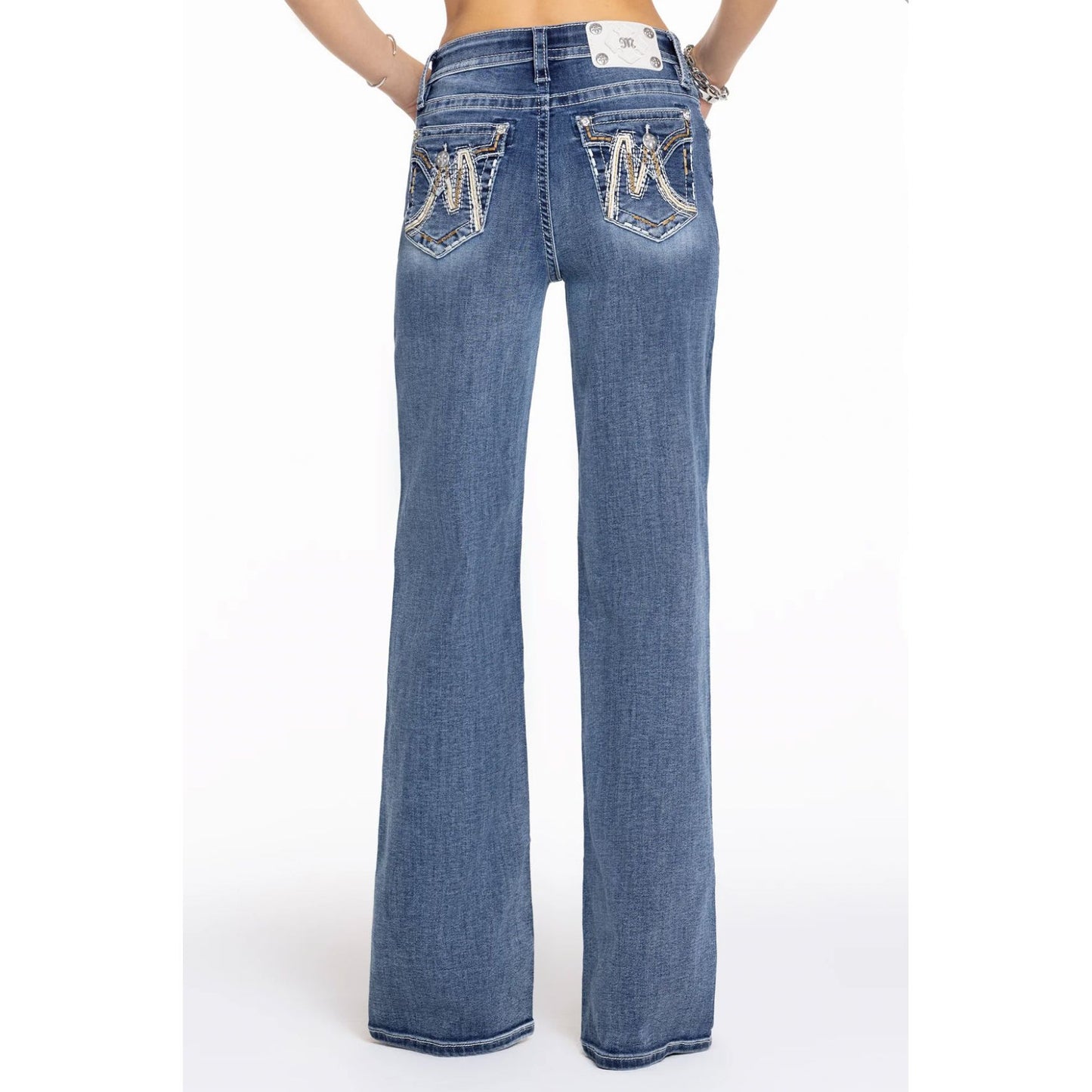 * Miss Me Maya Logo Wide Leg Jeans H9478W2L