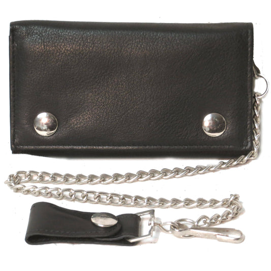 Genuine Leather Cowhide RFID Biker's Wallet #4685RP