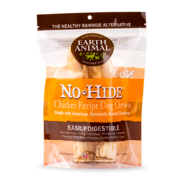 Earth Animal Dog NoHide Chew CageFree Chicken Medium 2pk