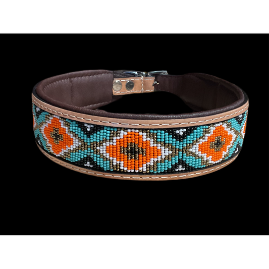 Dog collar with beads
