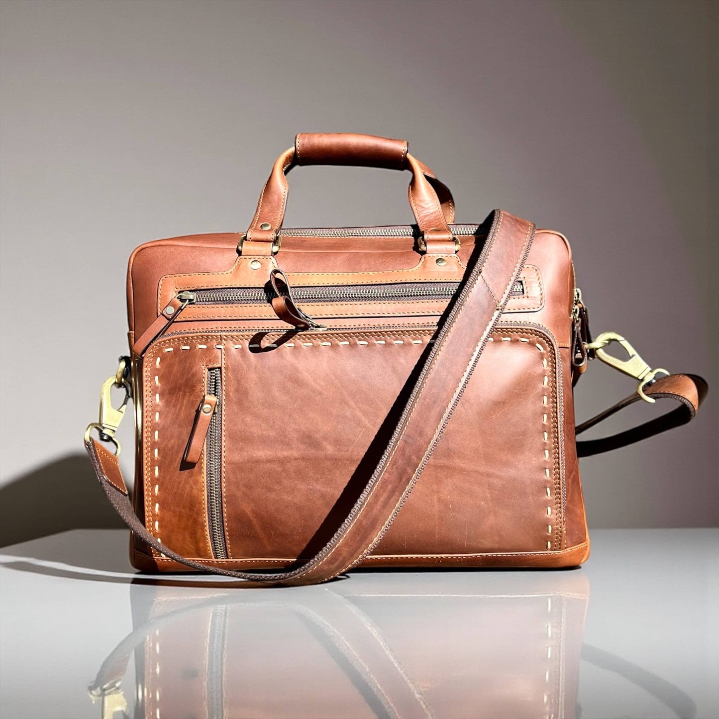 All Leather Briefcase 