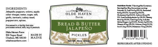 Bread & Butter Jalapeños 16oz