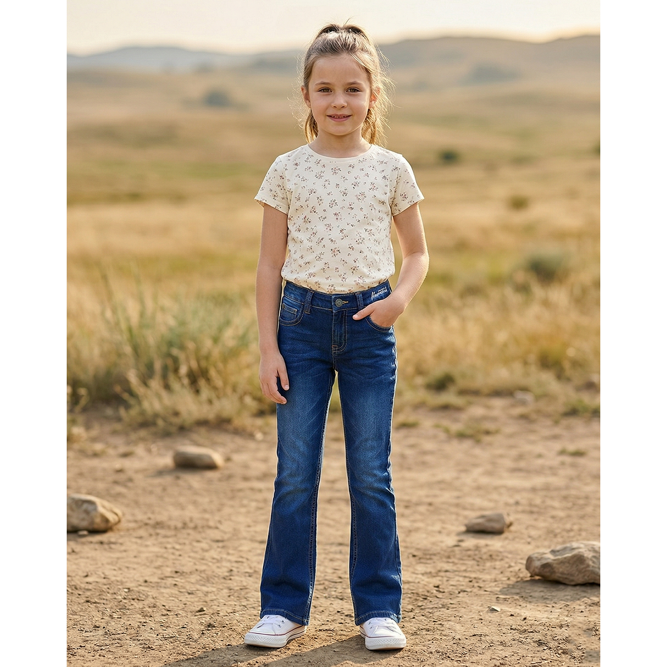 Girls' Western Basic Jeans – Dark Wash | Style ATWGJ-2A