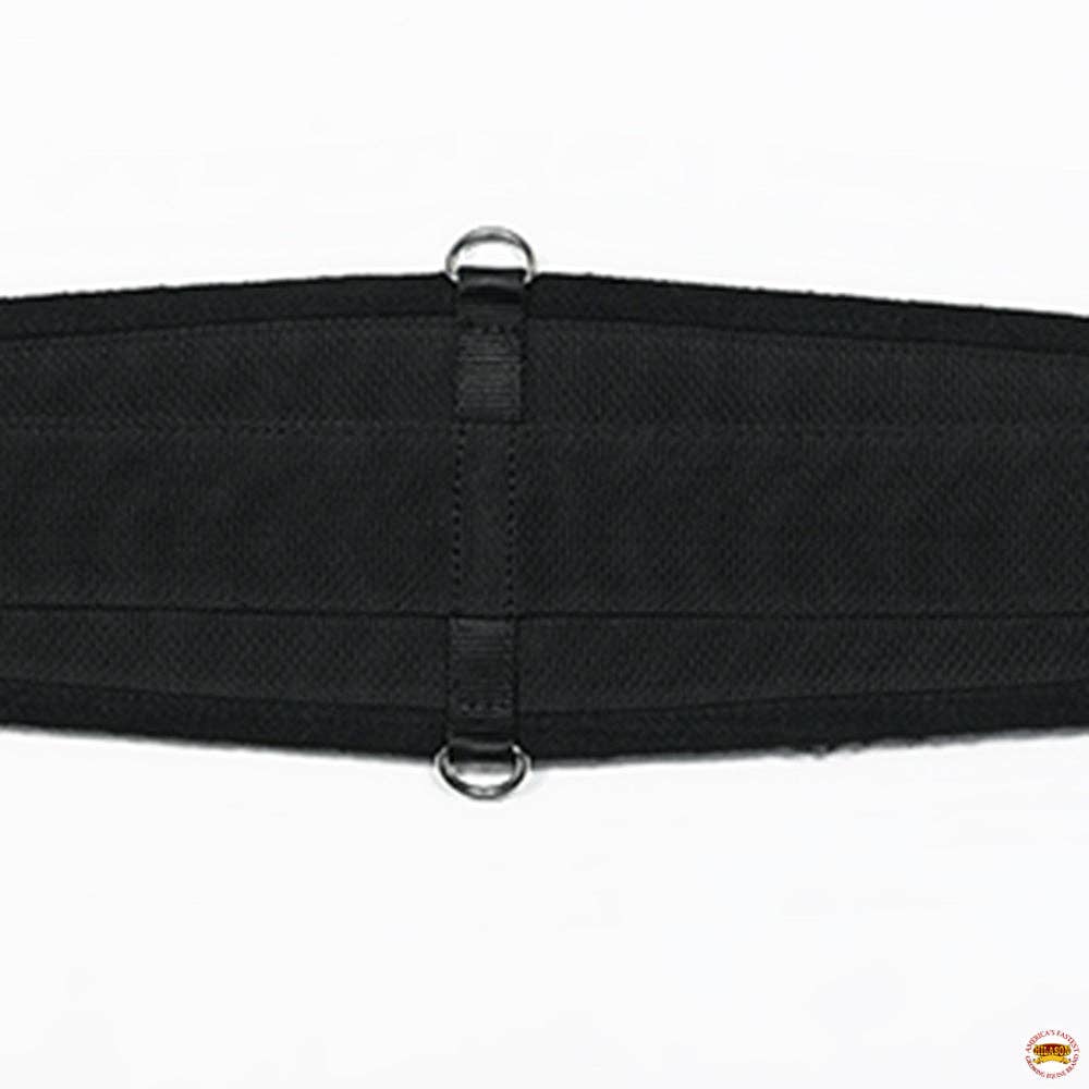 HILASON Western Horse Felt Lined Roper Saddle Cinch Girth Stainless Steel Buckle Black