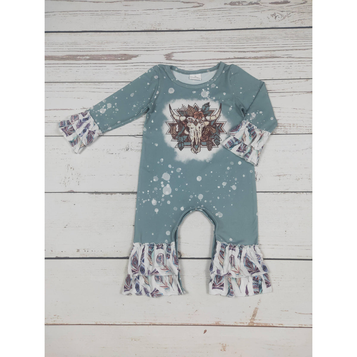 sassy kids palace - Baby Western Cows Print Romper