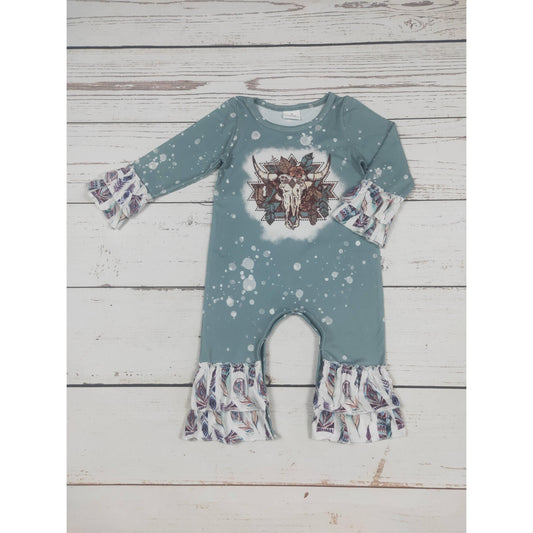 sassy kids palace - Baby Western Cows Print Romper