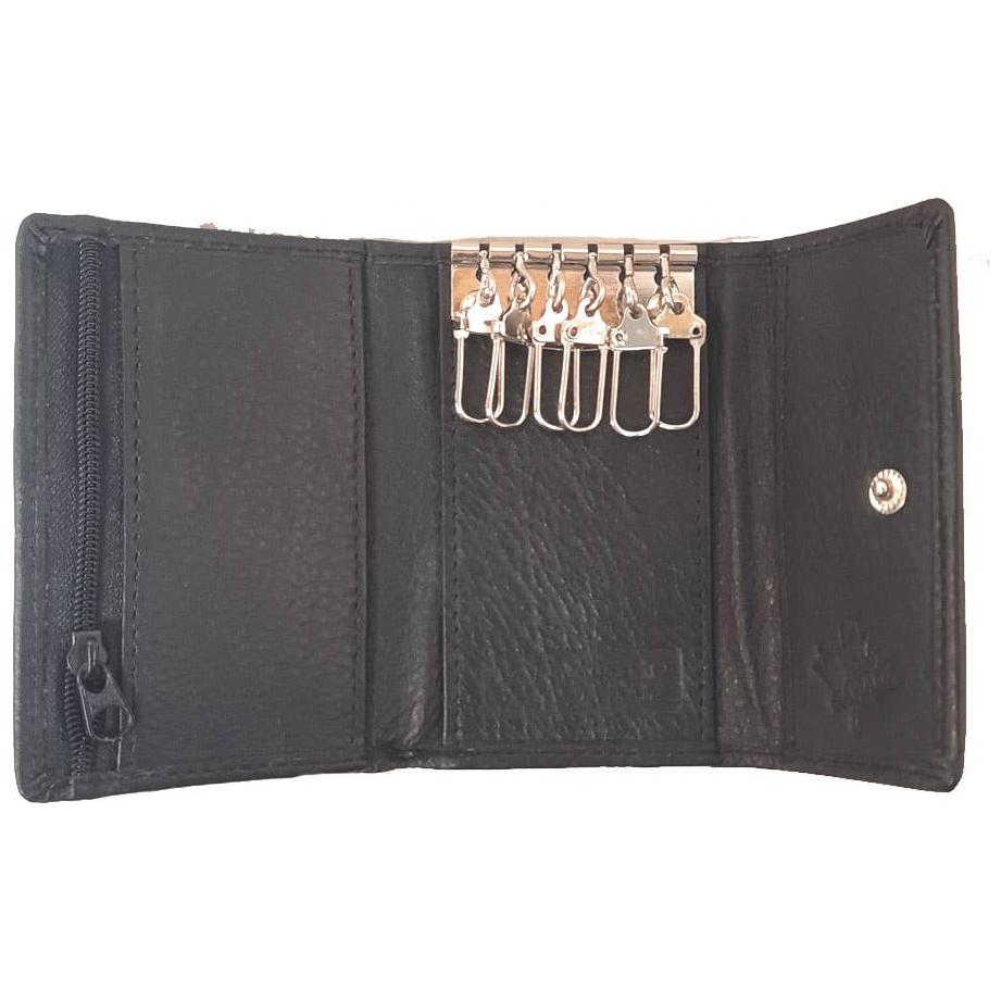 IGI CANADA - Genuine Cowhide Leather Key Case WALLET BLACK # 8420