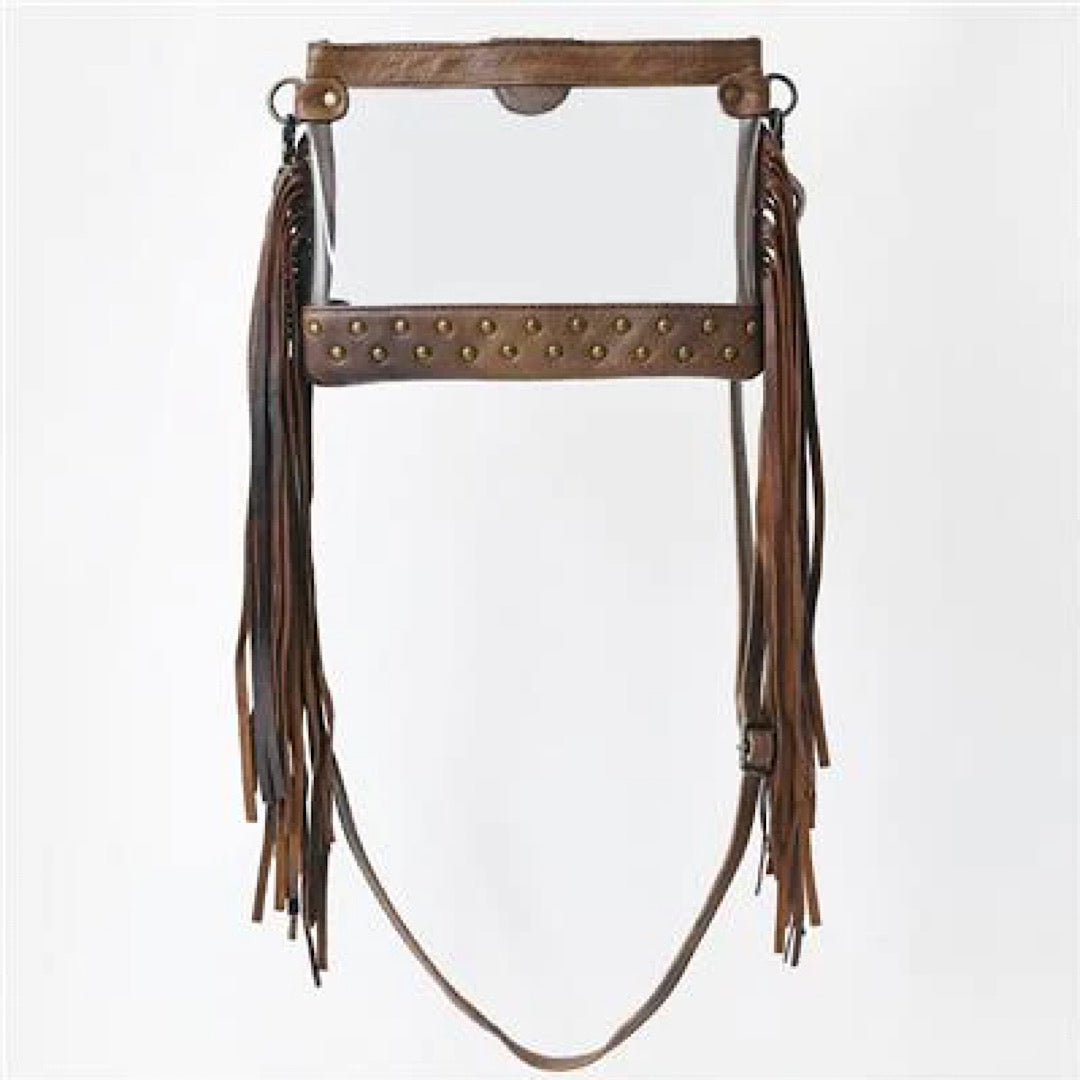 American Darling - Clear Body with Leather Fringe & Leather with Stud ...