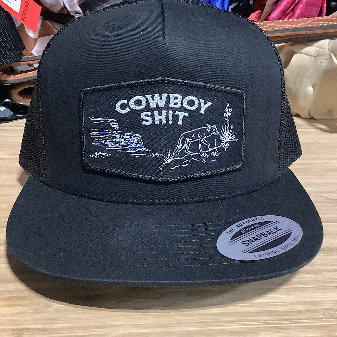 Cowboy Sh!t Caramel/Black Cap Black Patch