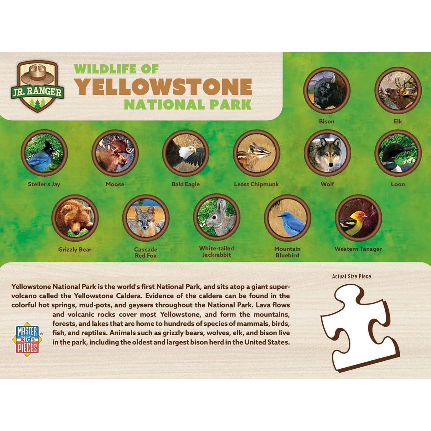 Master Pieces - Wildlife of Yellowstone National Park Jigsaw Puzzle 100pc 11931