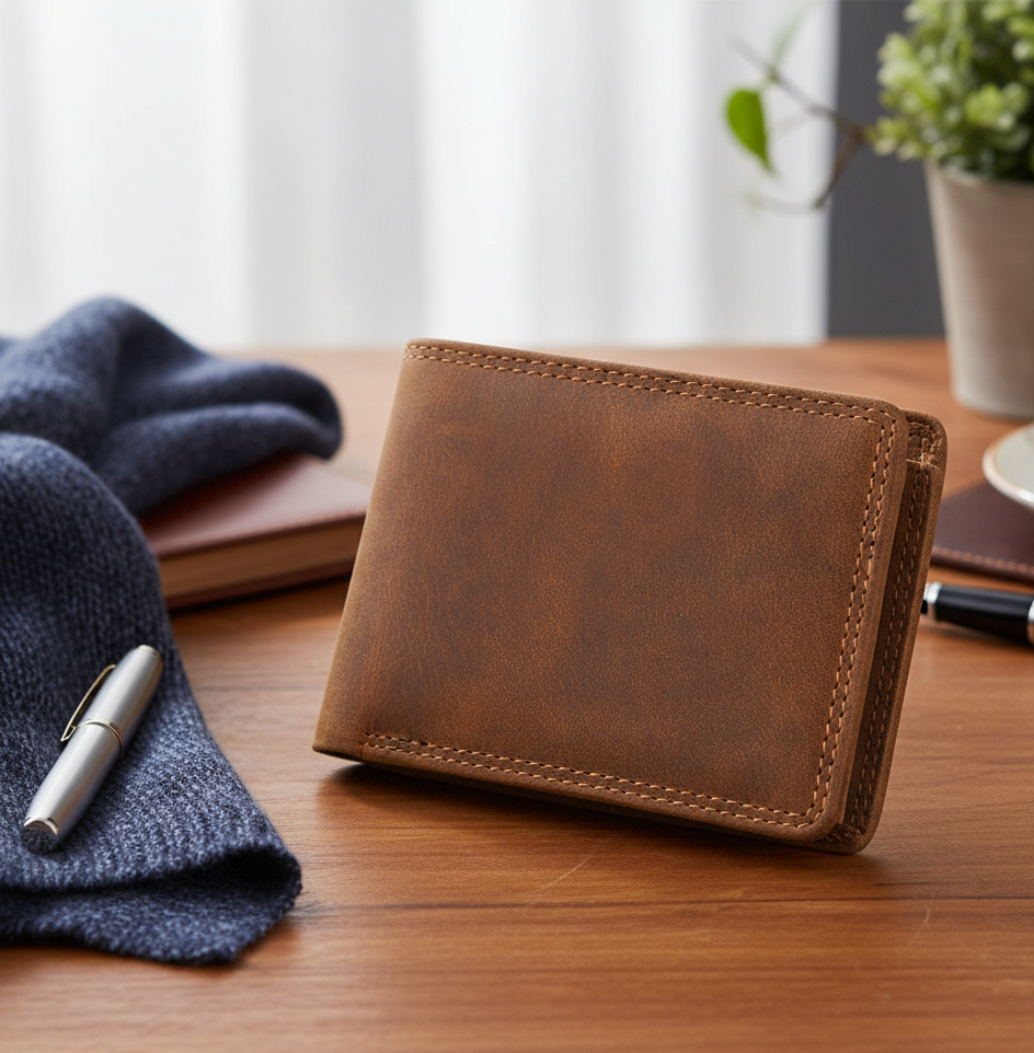 Genuine Leather Men's Wallet RFID – Brown 255