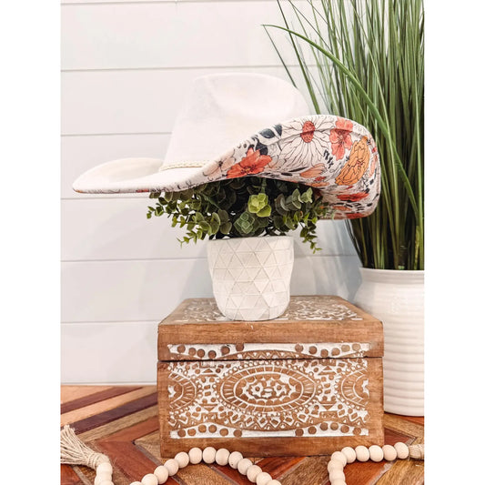 Floral Print Hat
