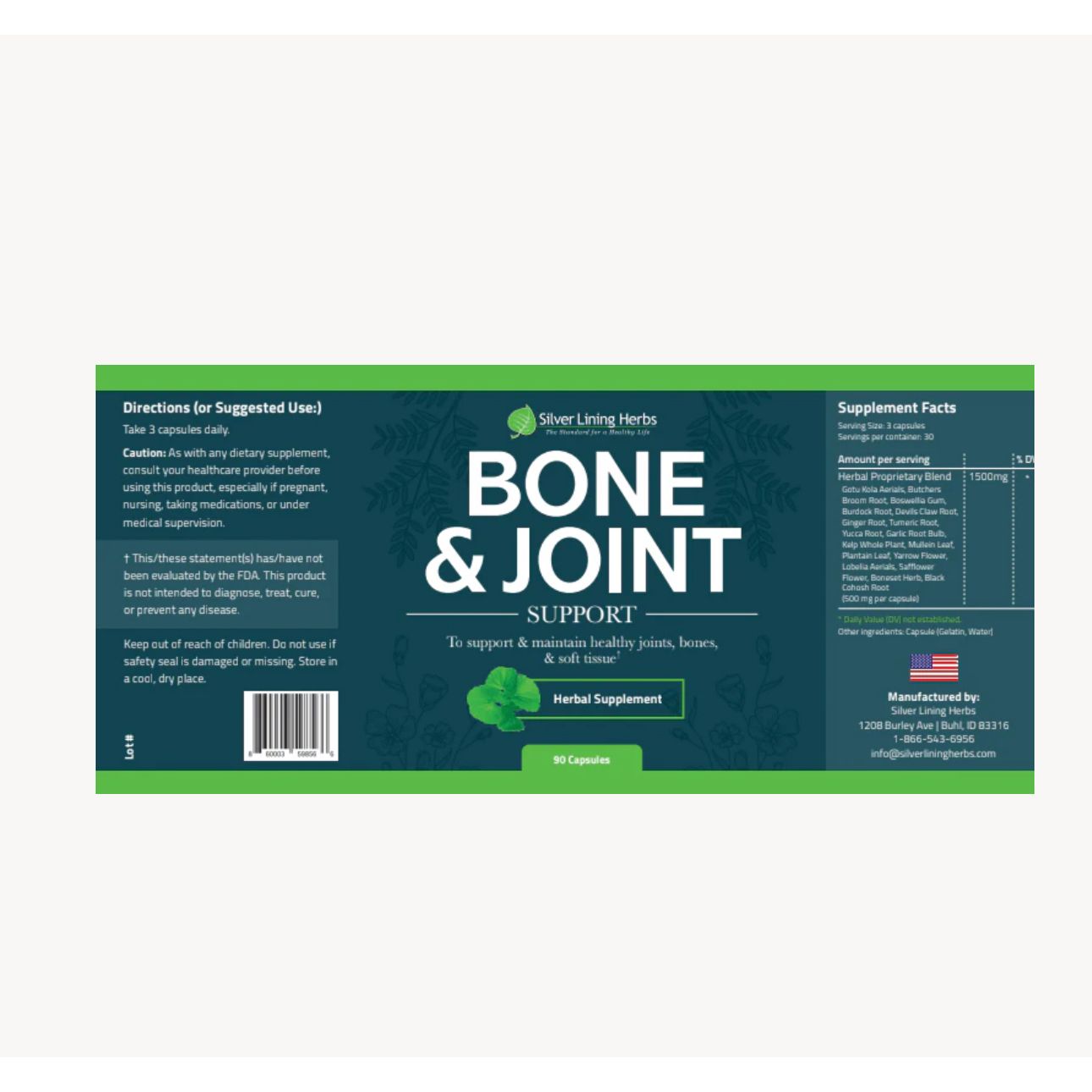 Silver Linings Herbs Bone & Joint for Humans 90 Caps