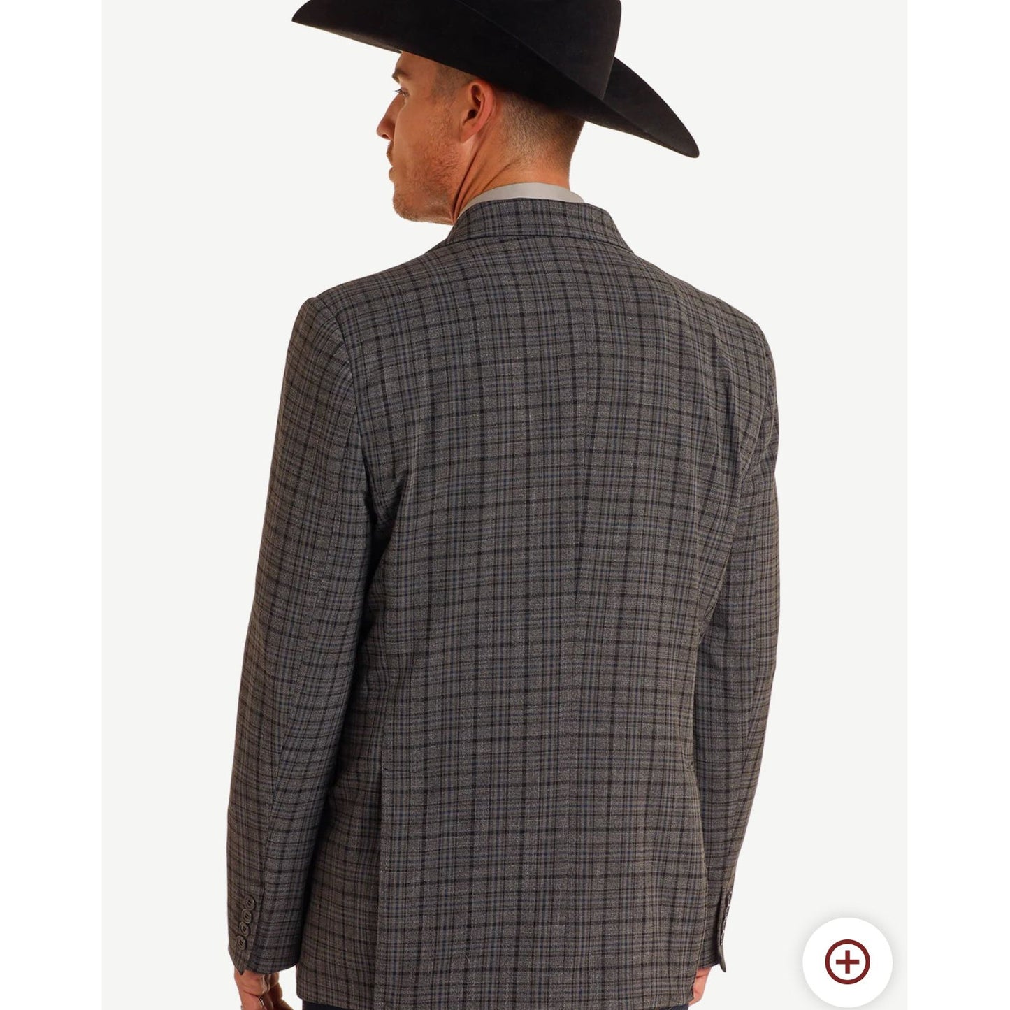 ROCK & ROLL GREY PLAID SPORT COAT