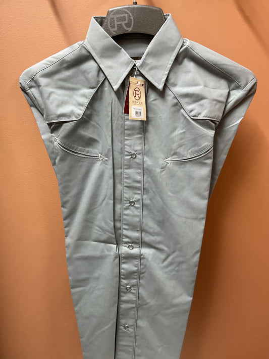 Roper Men’s Western Shirt - Long Sleeve, Snap, Grey 1-01-017-440