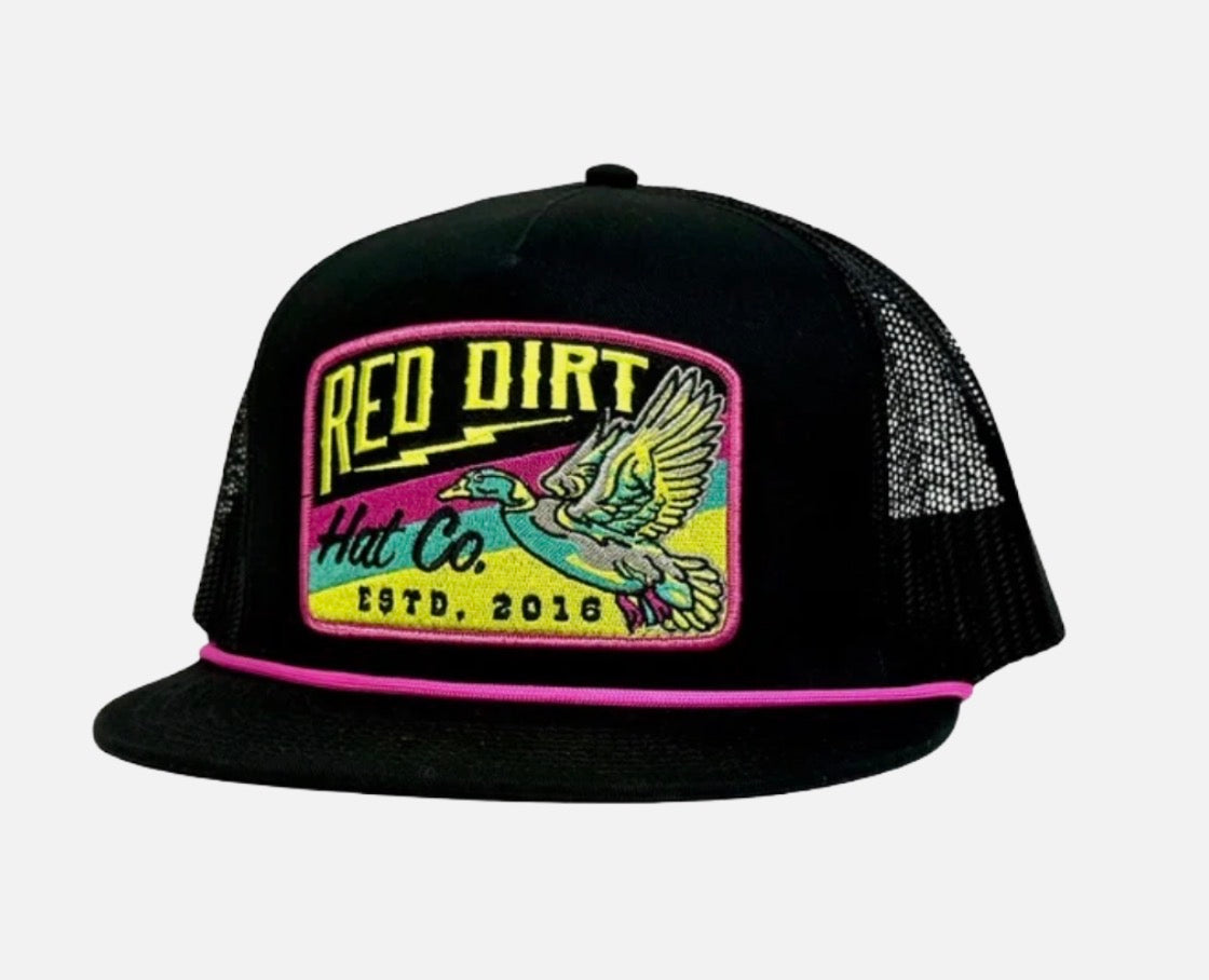 Red Dirt Hat Co. - Top Flight Solid Black Trucker Cap RDHC-564