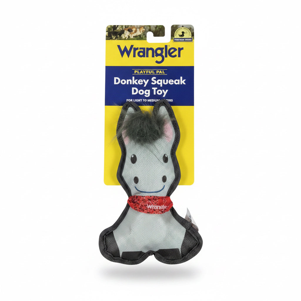 Wrangler Dog Toy Donkey Squeek