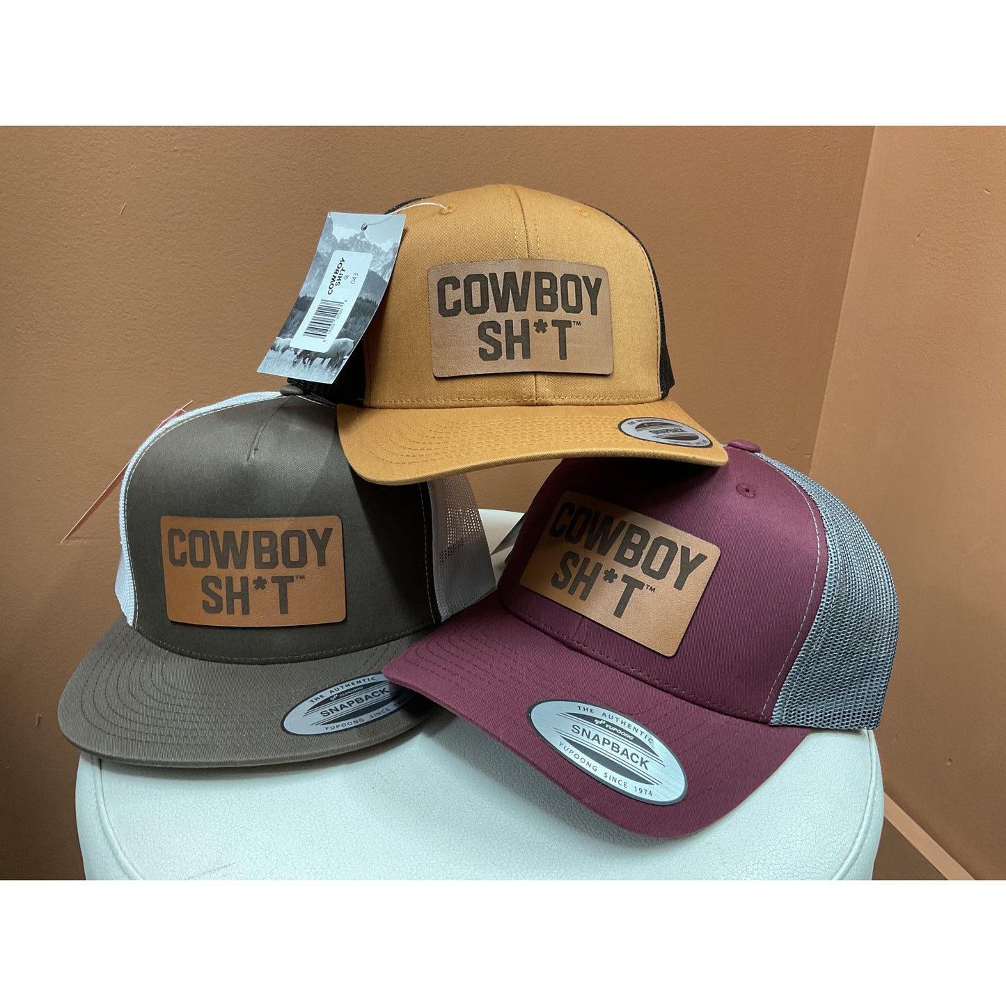 Cowboy Sh*t - Men’s Ball Cap, SnapBack, Flat Brim 100, 043, 044