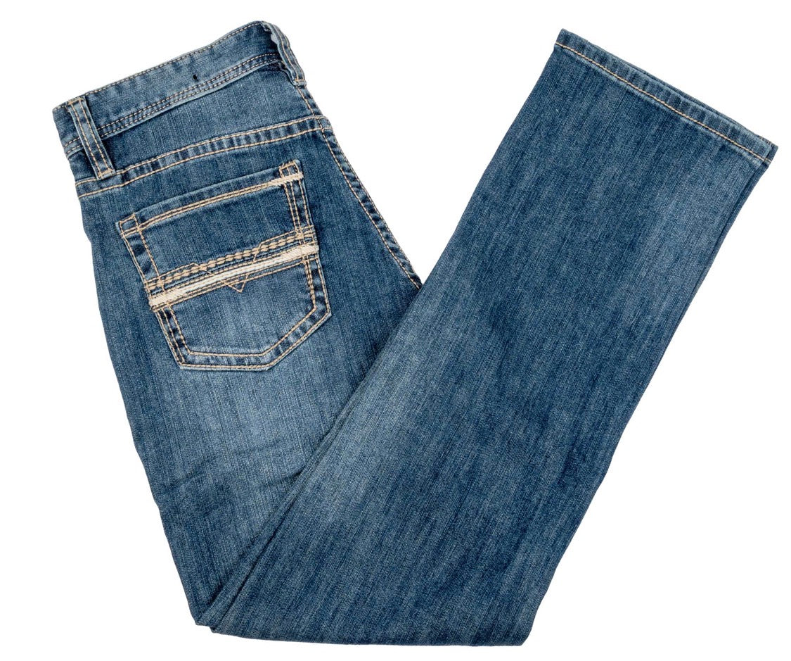 ROCK & ROLL Men’s JEAN - Slim fit, Dark Vintage, Revolver Straight Boot, BM1RD09127