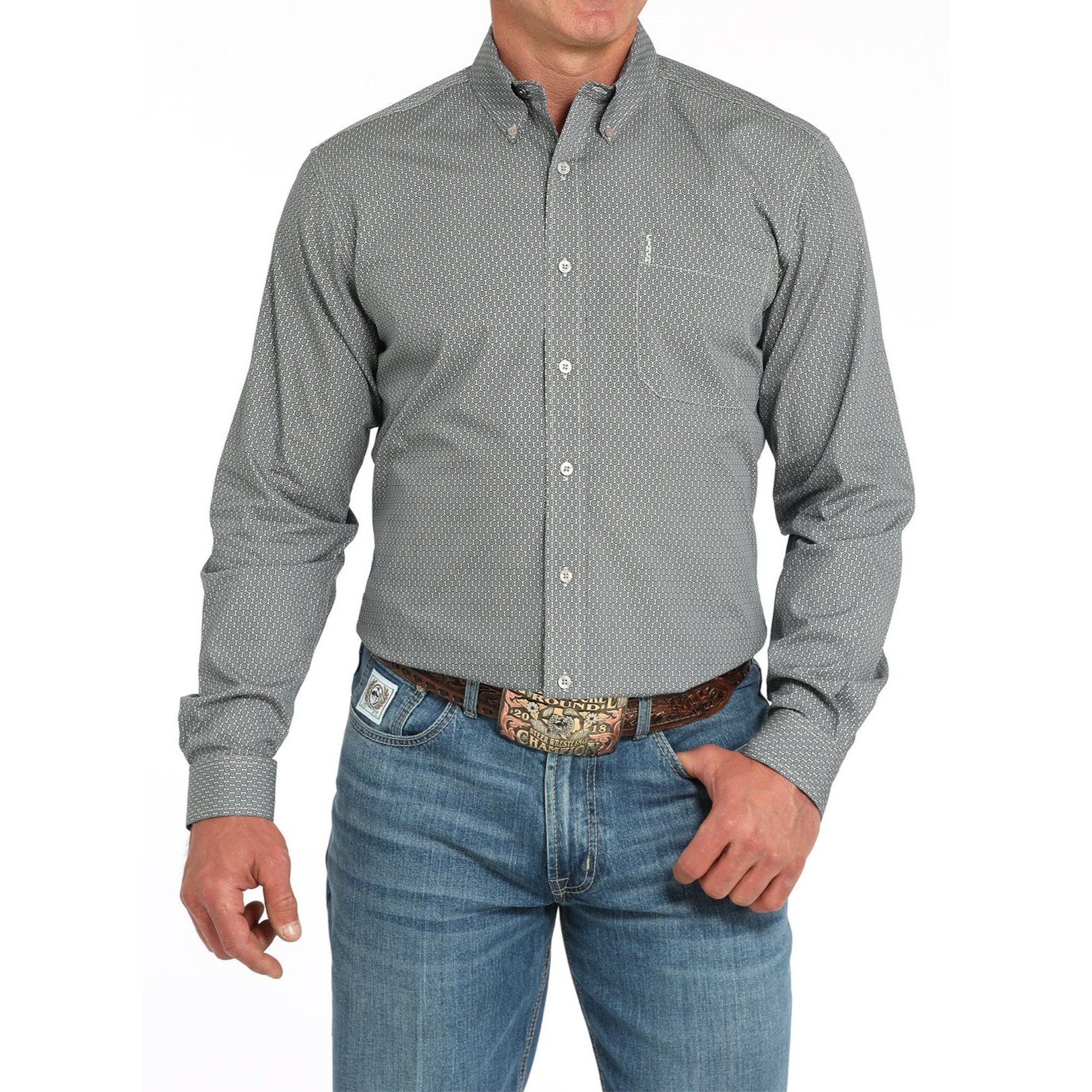 CINCH MEN'S MODERN FIT SHIRT Grey MTW1347133