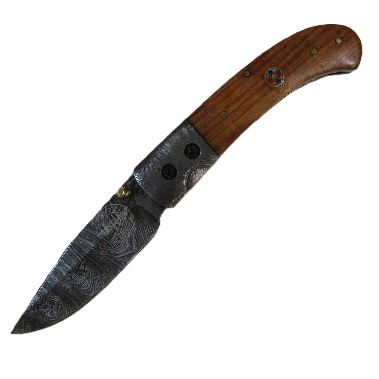 Kentucky Slugger Folding Knife - Damascus Steel