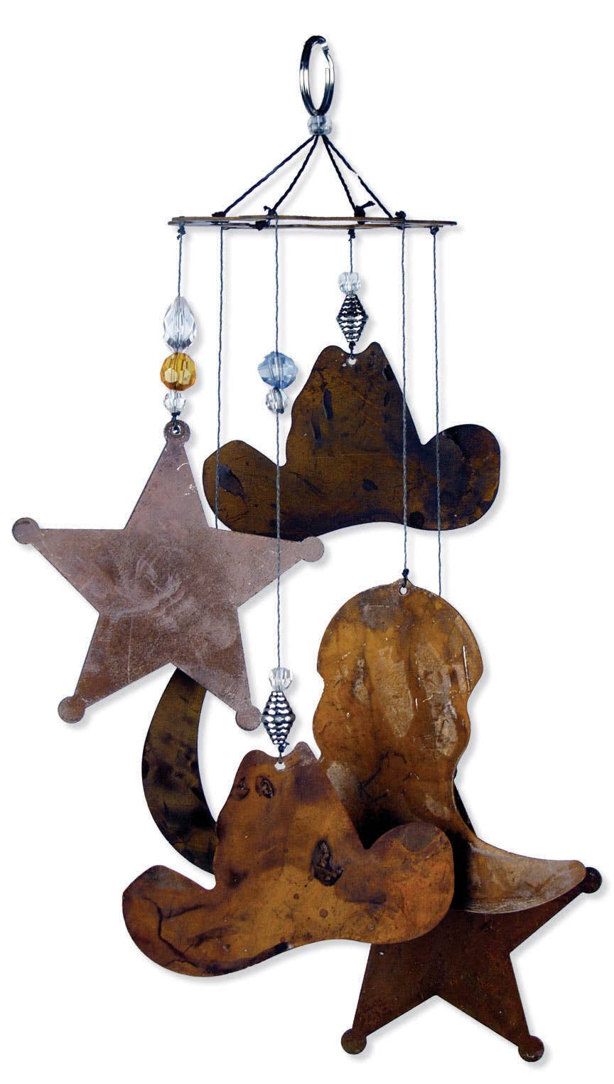 12" Cowboy Western Garden Wind Chime - 80031