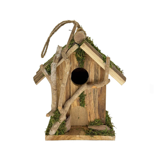 Branch & Moss Rustic Birdhouse