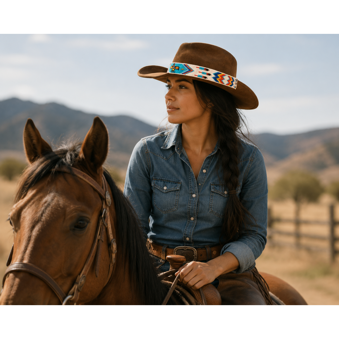 Southwestern Inspired Handmade Hat Band