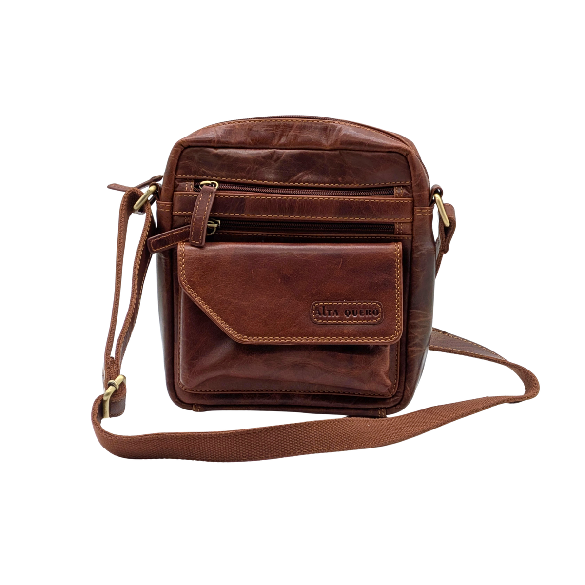 Genuine Leather Crossbody Purse Style – Brown 358