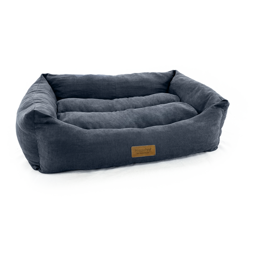 HugglePets Luxury Dog Lounger - Charcoal