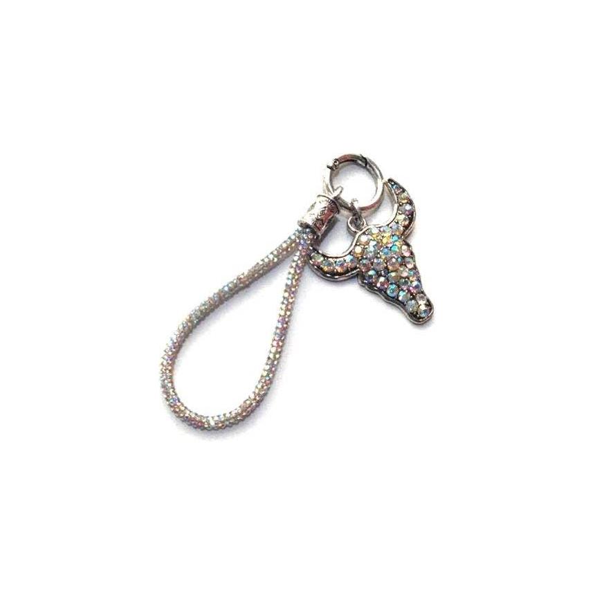 Snowing West - Western Crystal Steer head Keychain