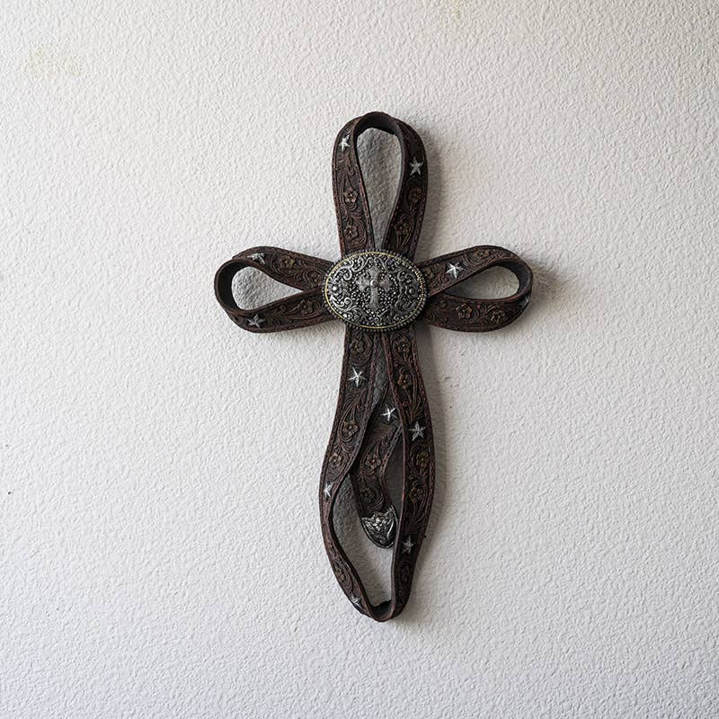 Western Crucifix W/Belt Wall Plaque