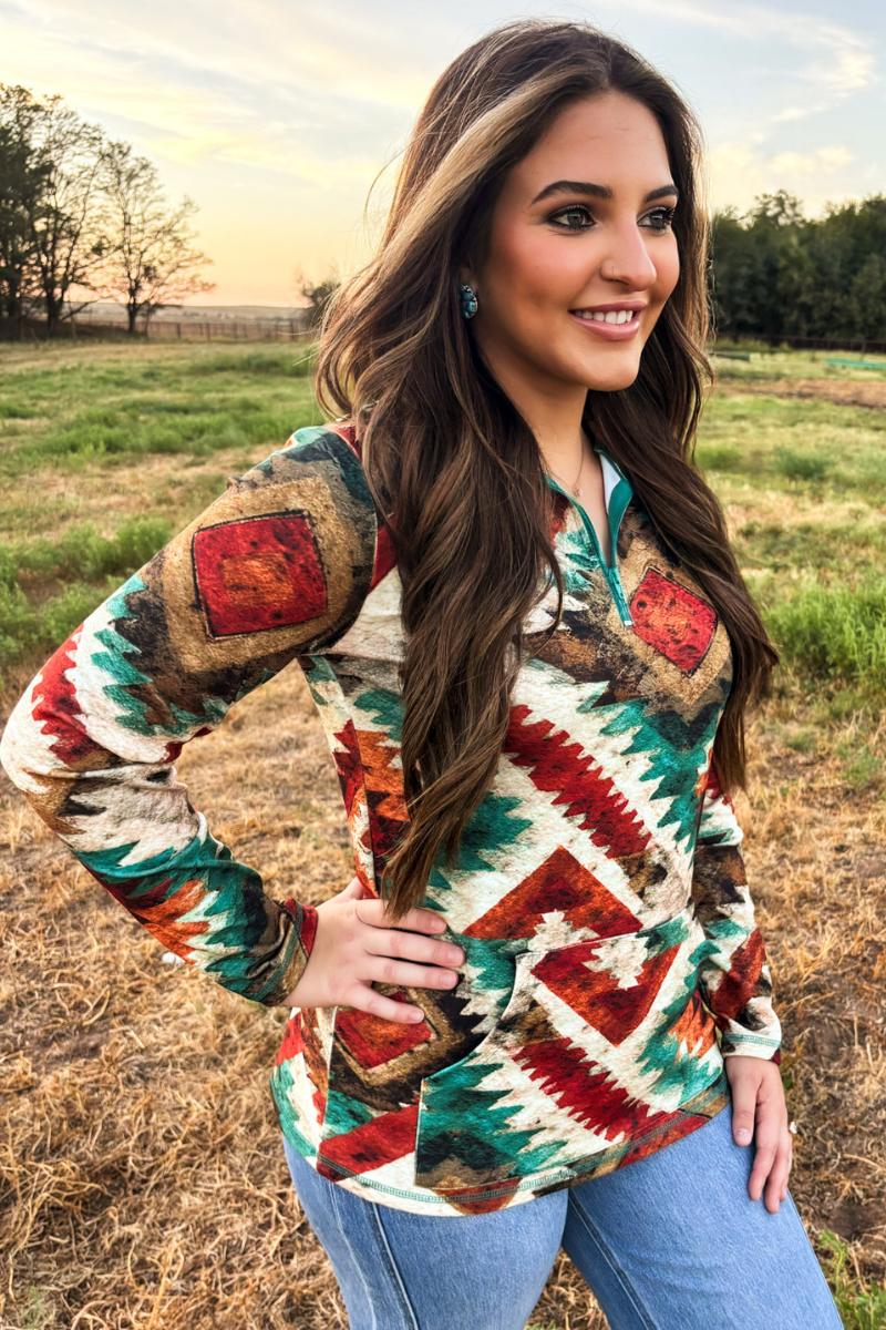 Aztec Sundown Pullover
