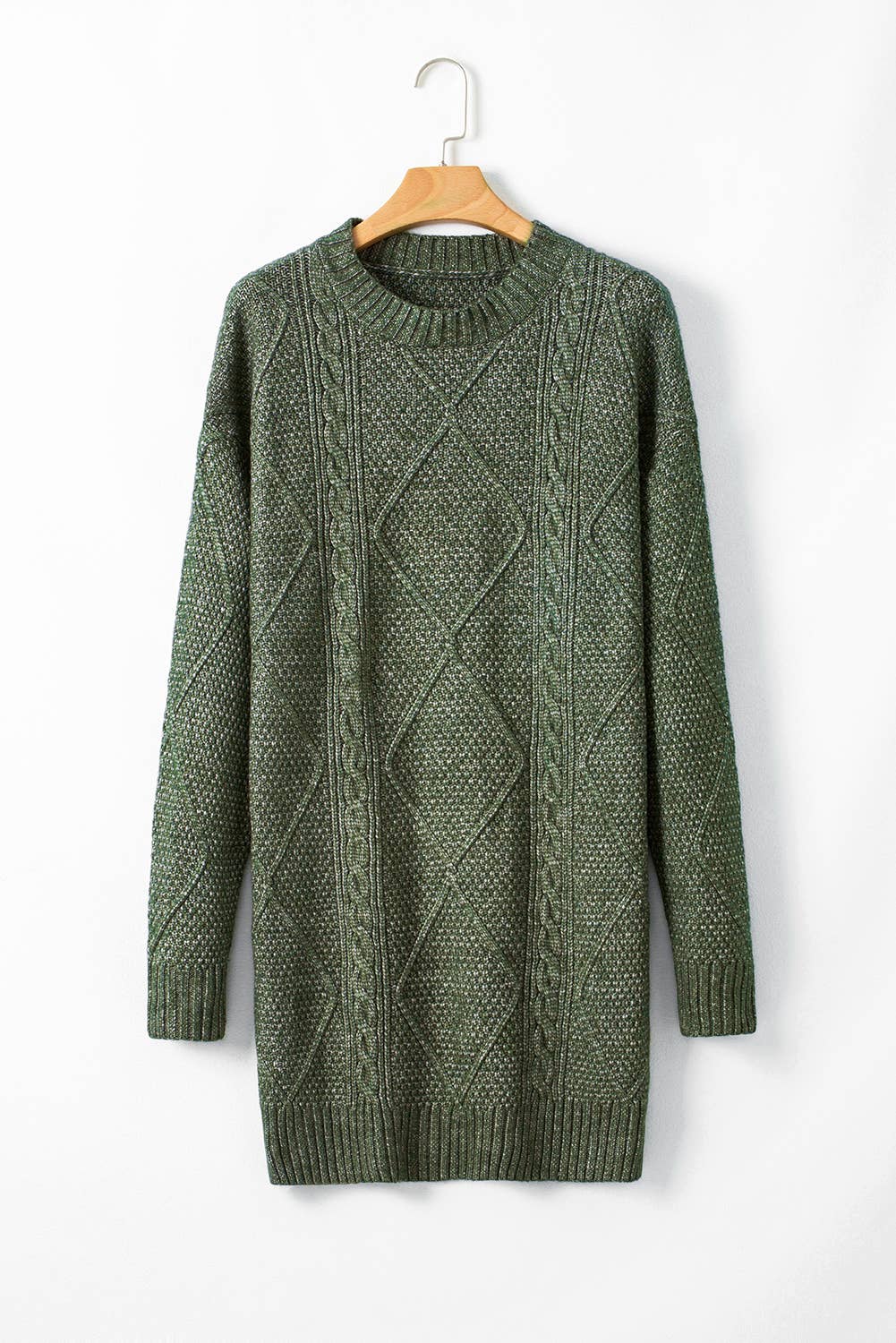 Grace Cable Knit Loose Fit Knit Sweater Dress