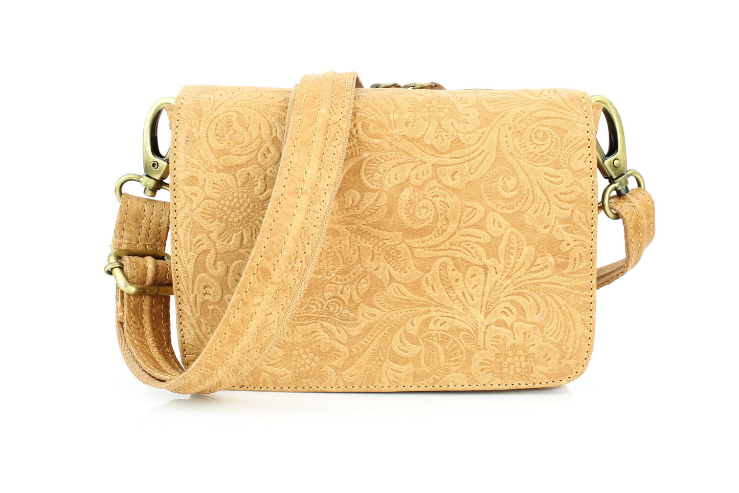 Women's Flap Over Crossbody Bag with Hidden Storage 1834