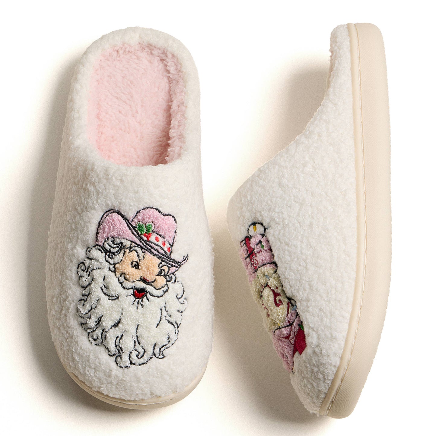 Western Santa and Boots Christmas Winter Slippers