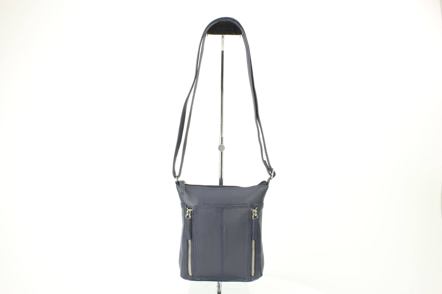Anchorage Slim Leather Crossbody | Double Zip Detail RB 156