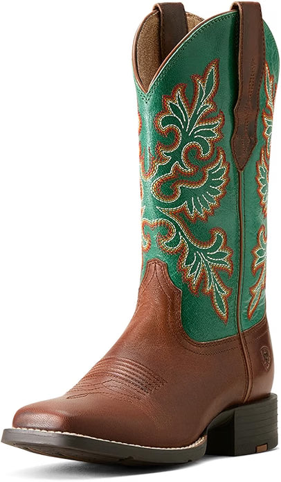 ARIAT Women's Round Up Wide Square Toe Stretchfit Western Boot 10061223